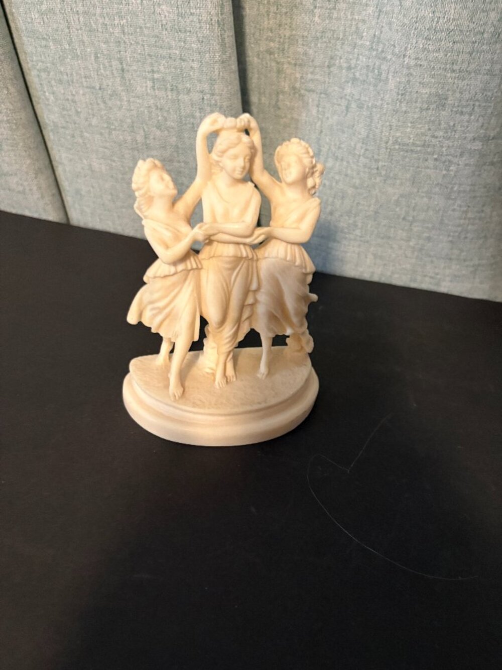 The Three Graces Hand Made Ivory Ceramic Figurine